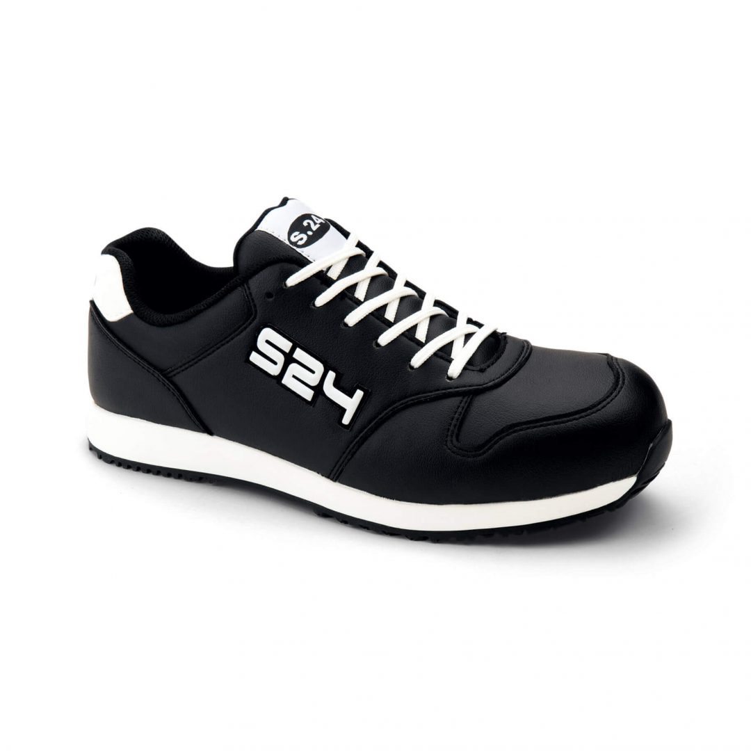 Tennis Homme Confort Cuir Noir