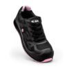Basket de sécurité noire basse femme S1P respirante vue 3/4 avant