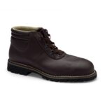 Chaussure de sécurité marron haute homme S3 grandes pointures 49/50 vue de profil