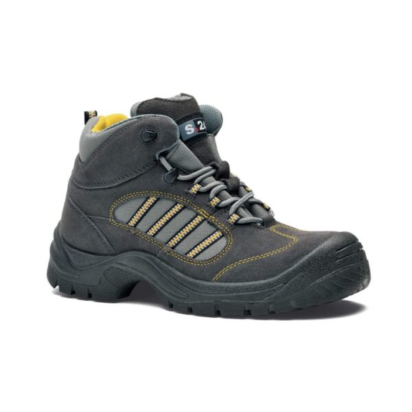 S.24 | JET S1P 5062 S24carré | JET S1P Chaussure de sécurité grise haute homme S1P respirante vue de profil