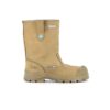 Botte de sécurité camel beige haute homme et femme S3 WR résistante vue de profil