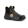 Chaussure de sécurité noire haute femme S3 élégante vue de profil