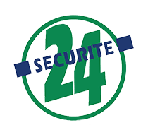 logo sécurité 24 vert et bleu