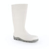 botte de travail en plastique grise et blanche