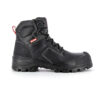chaussure de sécurité montante en cuir noir vue de profil