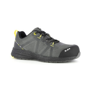 chaussure de sécurité grise noir et jaune