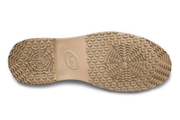 Semelle de chaussure de sécurité beige SRC antiglisse vue de dessous