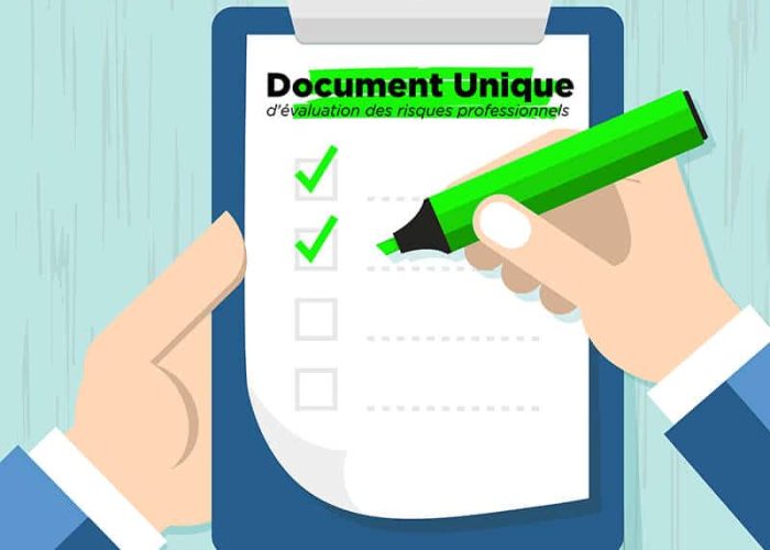 dessin d'un document unique complété au stylo vert