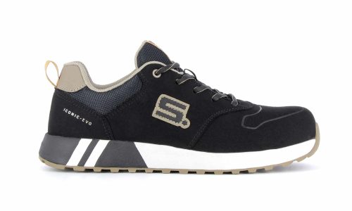 basket de sécurité noire, blanche et marron de profil