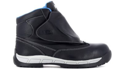 Chaussure de sécurité noire haute homme et femme S3 Norme WG résistante vue de profil