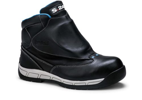 Chaussure de sécurité noire haute homme et femme S3 Norme WG résistante vue de profil