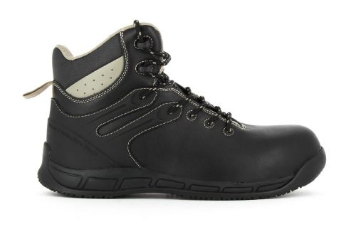 Chaussure de sécurité noire haute homme et femme S3 résistante vue de profil
