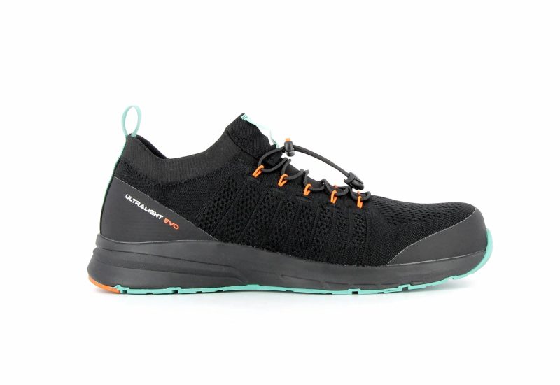 Basket de sécurité noire basse homme et femme S1P Légère vue de profil