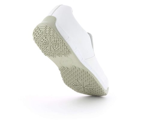 MILK EVO BLANC S3-5432-S24-marche arrière Mocassin de sécurité blanc basse homme et femme S3 HRO SRC hygiène vue 3/4 arrière