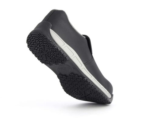 MILK EVO NOIR – 5442 -chaussure agro alimentaire S3-S24arriere Mocassin de sécurité noir basse homme et femme S3 HRO SRC hygiène vue 3/4 arrière