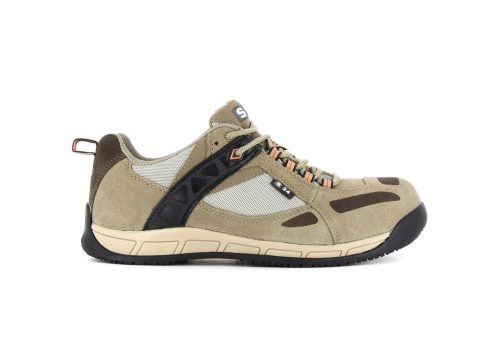 QUANTI – profil Basket de sécurité beige basse homme S1P respirante vue de profil