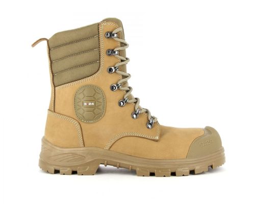 Rangers de sécurité camel beige haute homme S3 WR résistante vue de profil