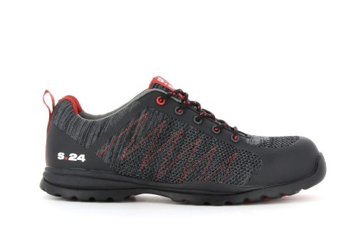 SIROCCO S1P profil Chaussure de sécurité noire basse homme et femme S1P HRO sport tricot vue de profil