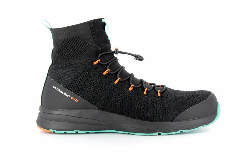 Basket de sécurité noire haute homme et femme S1P Légère vue de profil