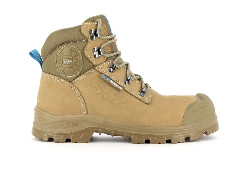 XPER TP S3-5802-S24-profil Chaussure de sécurité camel beige haute homme et femme S3 WR polyvalente vue de profil