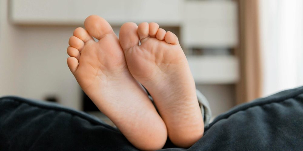 pieds vus de dessous