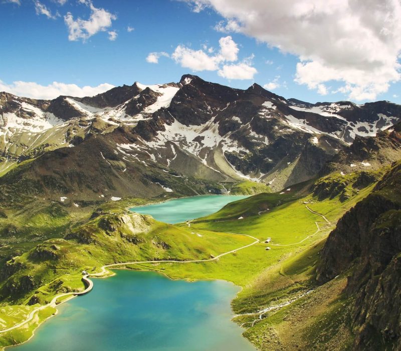 paysage montage lac montagnes, lacs et nuages